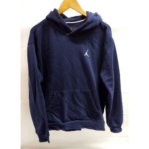 Jordan Mens Navy Pullover Jumpman Logo Hoodie Size L